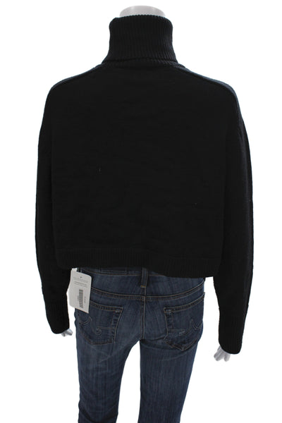 Zara Women Pullover Sweater Black Turtleneck Long Sleeve Size M