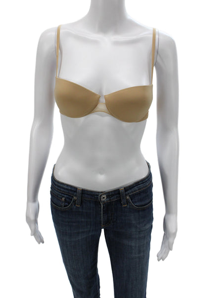 La Perla Womens Hook Back Spaghetti Strap Full Coverage Bra Brown Size 32C