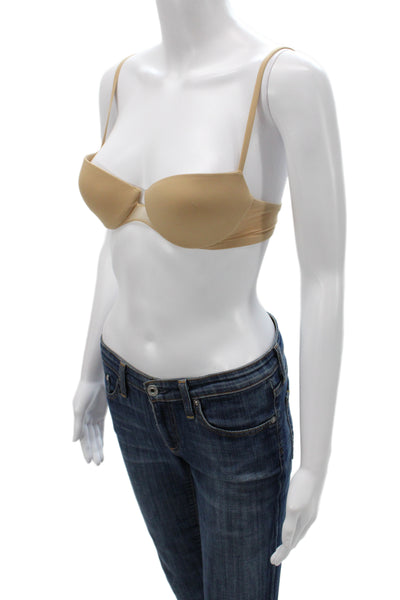 La Perla Womens Hook Back Spaghetti Strap Full Coverage Bra Brown Size 32C