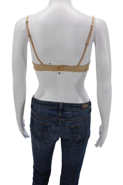 La Perla Womens Hook Back Spaghetti Strap Full Coverage Bra Brown Size 32C