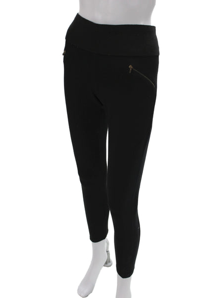 Zara Women Black Ankle Leggings Casual Solid Size M