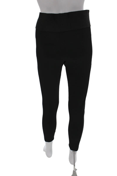 Zara Women Black Ankle Leggings Casual Solid Size M