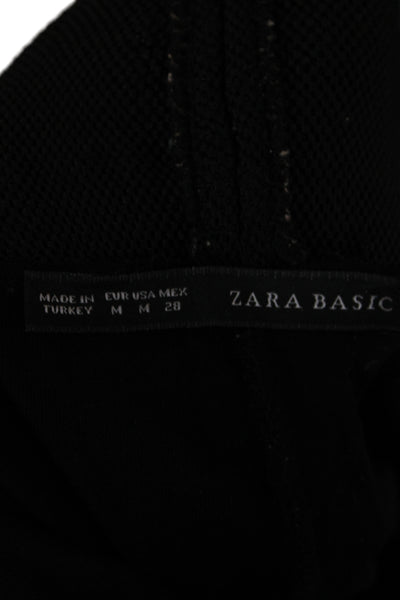 Zara Women Black Ankle Leggings Casual Solid Size M