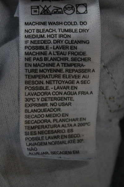 Levi Strauss & Co Women Blue Straight Jeans Cotton Mid Rise Inseam 30 Size 24