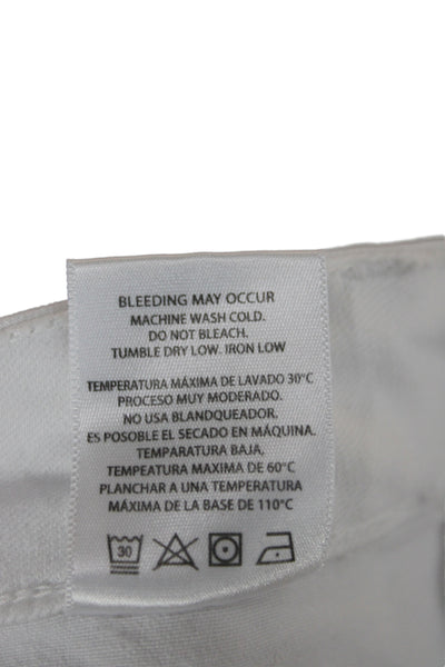 Hidden Women Cropped Jeans White Cotton Casual Size 24