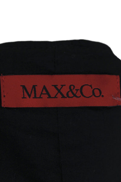 Max & Co Womens Sleeveless Linen Button Vest Black Size 2