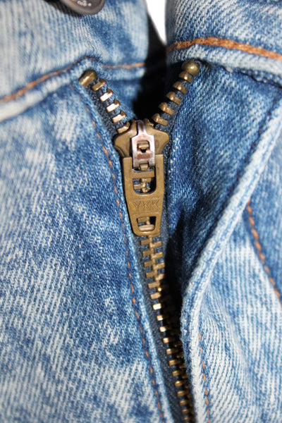 Hudson Womens Cropped Blue Mid Rise Cotton Jeans Inseam 26 Size 34