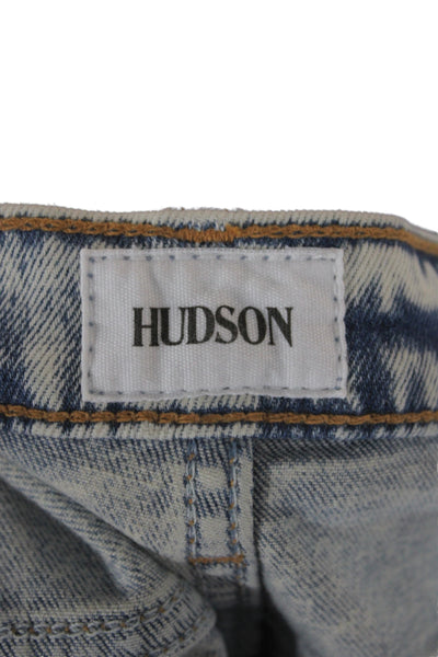 Hudson Womens Cropped Blue Mid Rise Cotton Jeans Inseam 26 Size 34