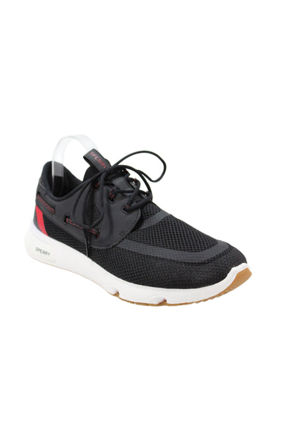 Sperry Men's Lace-Up Mesh Rubber Sole Athletic Sneakers Black Size 11