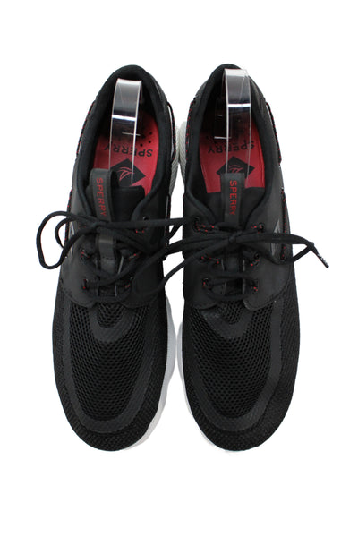Sperry Men's Lace-Up Mesh Rubber Sole Athletic Sneakers Black Size 11