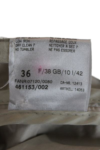 BASLER Womens Trench Coat Beige Button Long Sleeve Classic Size 36