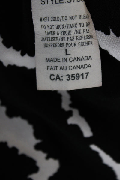 Sparrow Anthropologie Womens Black Animal Print Long Sleeve Maxi Dress Size L