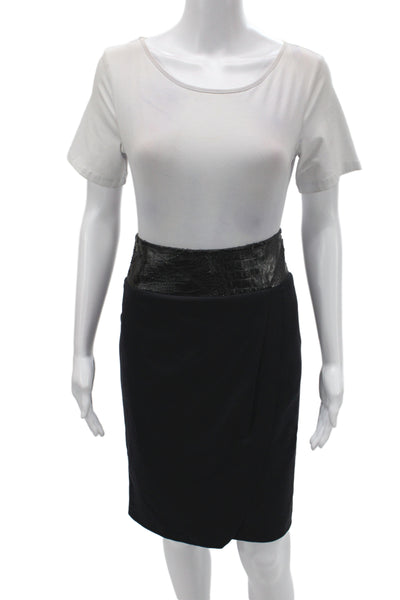Gerard Darel Women Straight Pencil Black Skirt Polyester Zip Size 38