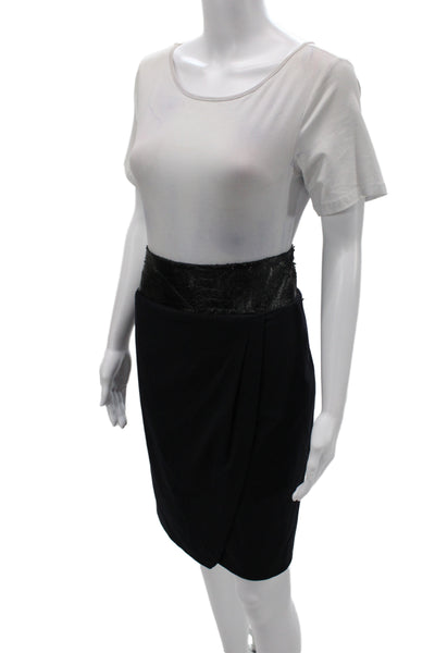 Gerard Darel Women Straight Pencil Black Skirt Polyester Zip Size 38