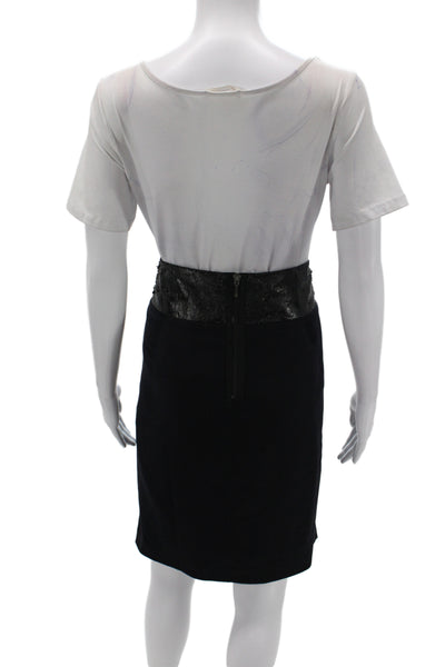 Gerard Darel Women Straight Pencil Black Skirt Polyester Zip Size 38