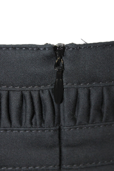 BASLER Womens Straight Pencil Skirt Black Cotton Knee Length Zip Size 36
