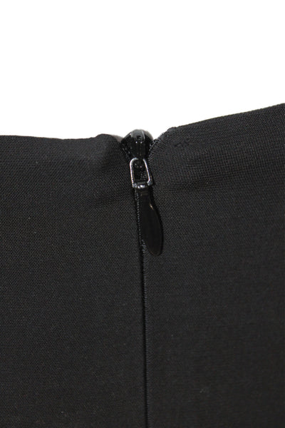 Gerard Darel Women Black Wool Pencil Knee Length Skirt Zip Size 42