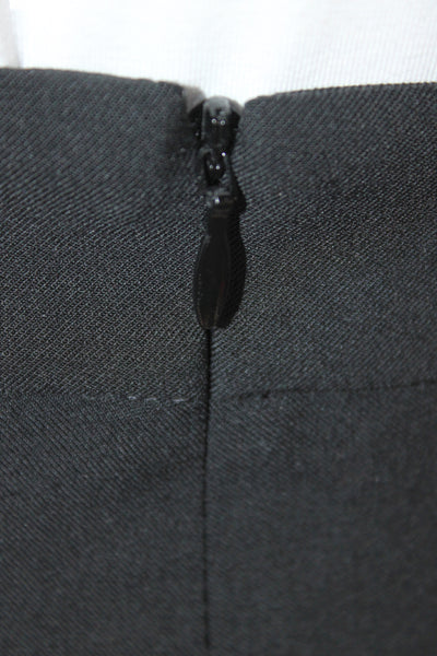 Gerard Darel Women Black Straight Pencil Knee Length Zip Wool Size 42