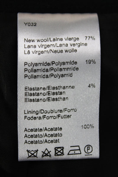 Gerard Darel Women Black Straight Pencil Knee Length Zip Wool Size 42