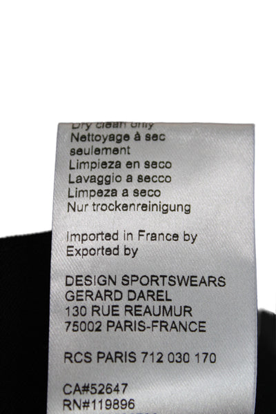 Gerard Darel Women Black Straight Pencil Knee Length Zip Wool Size 42