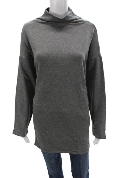 Eileen Fisher Women Cowl Neck TENCEL Lyocell Pullover Long Sleeve Gray Size XL