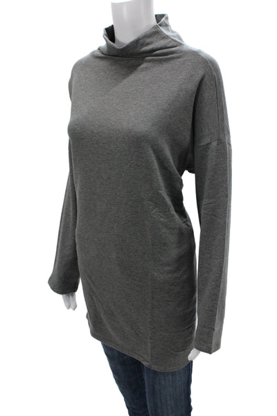 Eileen Fisher Women Cowl Neck TENCEL Lyocell Pullover Long Sleeve Gray Size XL