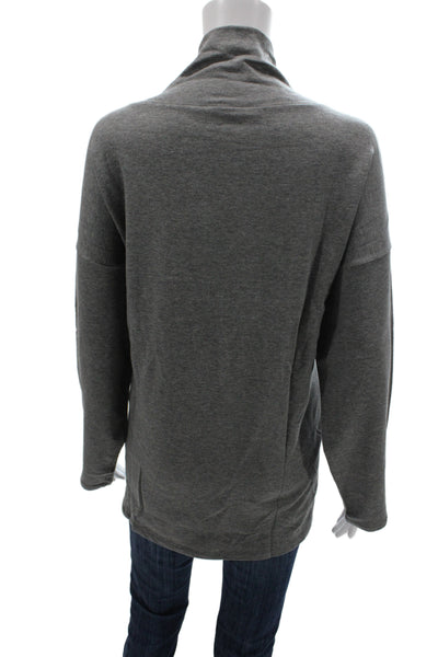Eileen Fisher Women Cowl Neck TENCEL Lyocell Pullover Long Sleeve Gray Size XL