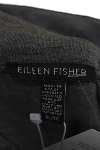 Eileen Fisher Women Cowl Neck TENCEL Lyocell Pullover Long Sleeve Gray Size XL