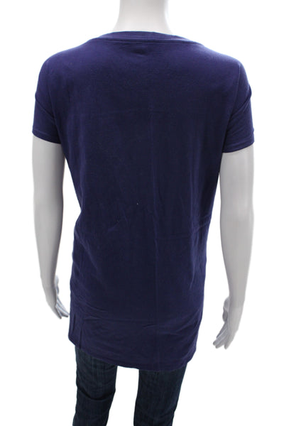 Eileen Fisher Women Purple Organic Cotton Boat Neck Tunic Sleeveless Zip Size 1X