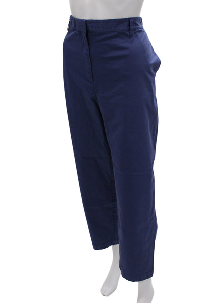 Eileen Fisher Women Chino Pants Blue Cotton Zip Size 1X