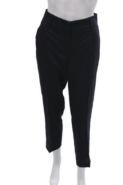 Gunex Women Dress Pants Black 100% Virgin Wool Button Size 8