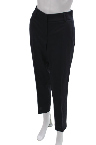 Gunex Women Dress Pants Black 100% Virgin Wool Button Size 8