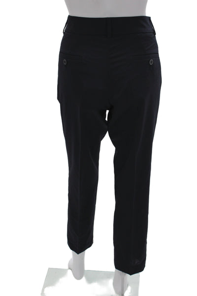 Gunex Women Dress Pants Black 100% Virgin Wool Button Size 8