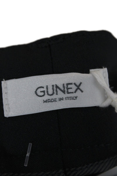 Gunex Women Dress Pants Black 100% Virgin Wool Button Size 8