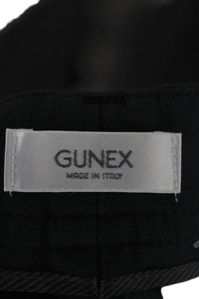 Gunex Womens Ankle Black Pants Button 95% Cotton Solid Classic Size 8