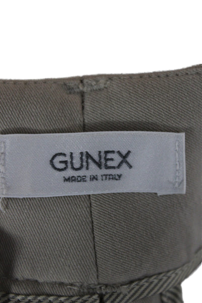 Gunex Womens Ankle Pants Beige Cotton Button Closure Size 8