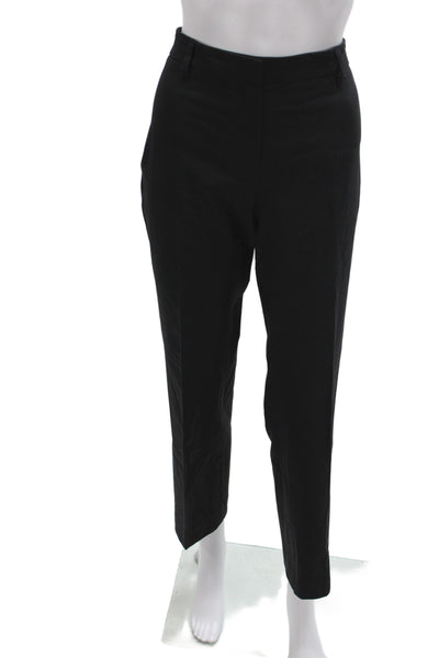 Gunex Womens Dress Pants Black Cotton Button Classic Fall Size 8