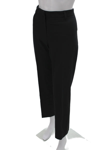 Gunex Womens Dress Pants Black Cotton Button Classic Fall Size 8