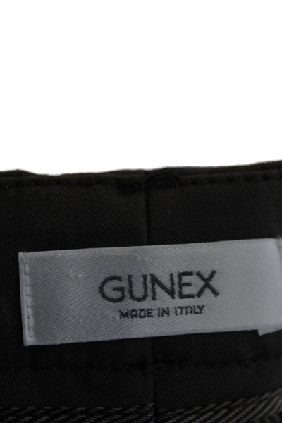 Gunex Womens Dress Pants Brown Button 97% Cotton Size 8