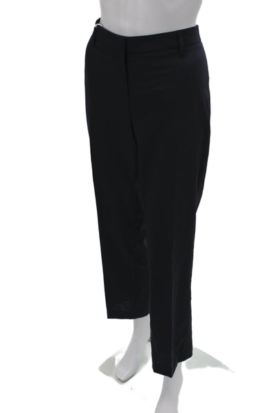 Gunex Women Black Virgin Wool Dress Pants Button Closure Size 8