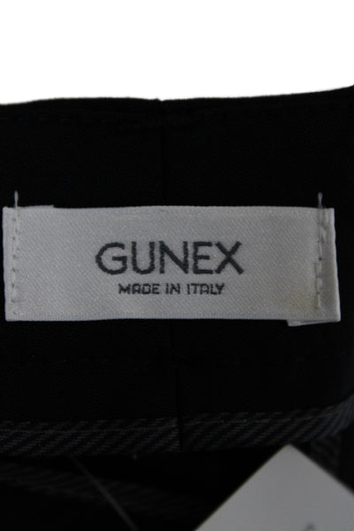Gunex Women Black Virgin Wool Dress Pants Button Closure Size 8