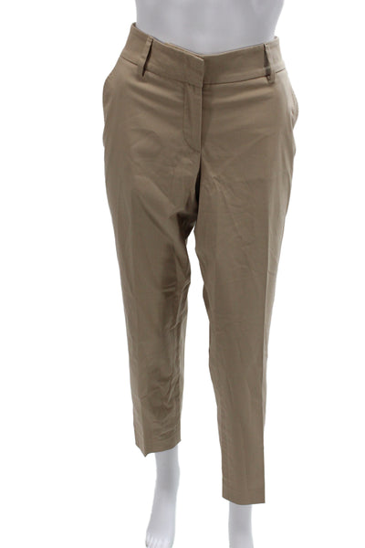 Gunex Womens Beige Chino Pants Zip 97% Cotton Inseam 29in Size 8