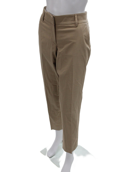 Gunex Womens Beige Chino Pants Zip 97% Cotton Inseam 29in Size 8