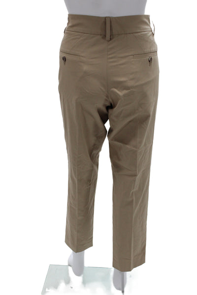Gunex Womens Beige Chino Pants Zip 97% Cotton Inseam 29in Size 8