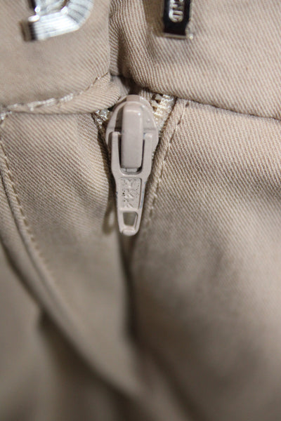 Gunex Womens Beige Chino Pants Zip 97% Cotton Inseam 29in Size 8