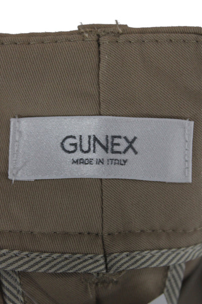 Gunex Womens Beige Chino Pants Zip 97% Cotton Inseam 29in Size 8