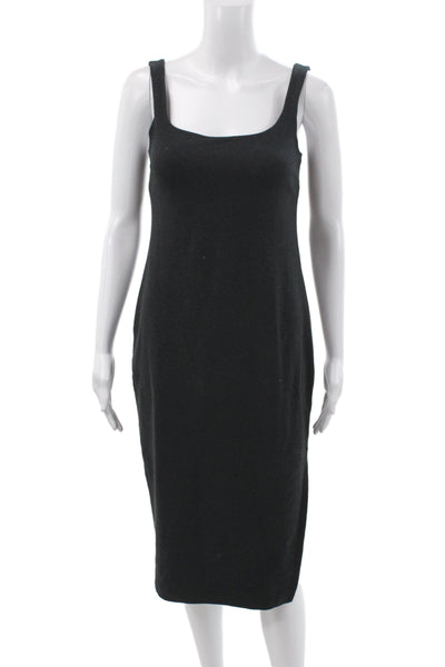 Beyond Yoga Womens Tank Dress Black Scoop Neck Midi Athleisure Size M