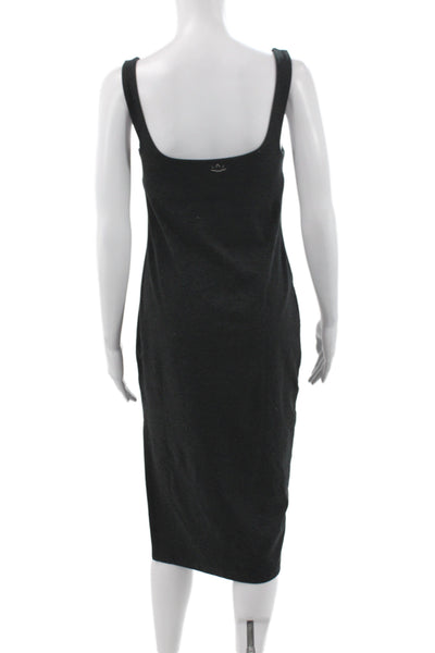 Beyond Yoga Womens Tank Dress Black Scoop Neck Midi Athleisure Size M
