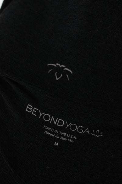 Beyond Yoga Womens Tank Dress Black Scoop Neck Midi Athleisure Size M