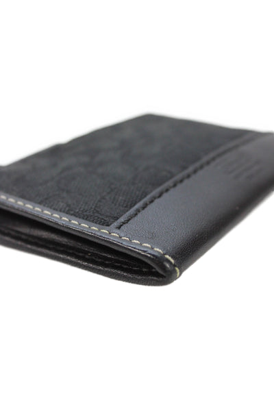 Coach Women's Zip Closure Monogram Coin Wallet Black